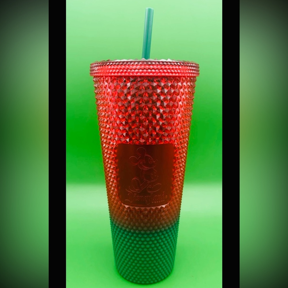 Disneyland Starbucks Christmas Holiday Red Green Studded Venti Tumbler